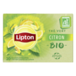 LIPTON Thé vert citron bio 20 sachets 26g