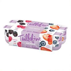 TAILLEFINE Yaourt 0%MG aux fruits rouges 8x125g