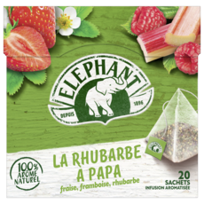 ELEPHANT Infusion fraise framboise rhubarbe 20 sachets 40g