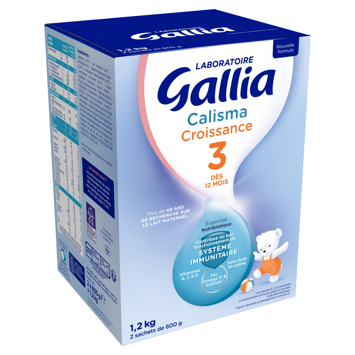 Gallia Calisma 3 Lait De Croissance En Poudre Bag In Box Des 12 Mois 1 2kg Pas Cher A Prix Auchan