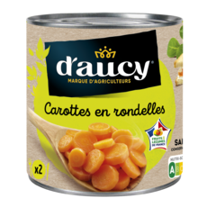 D'AUCY Carottes en rondelles 100% cultivées en France 240g
