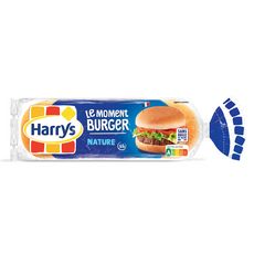 HARRYS Pain burger nature sans huile de palme 6 pièces 300g