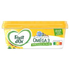 FRUIT D'OR Margarine 50%MG doux à tartiner et à cuire oméga 3  225g