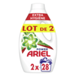 ARIEL Power Lessive liquide extra hygiène 2x28 lavages 3,08l