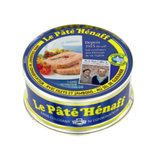 HENAFF Pâté de porc au sel de Guérande avec filets et jambons sans conservateur 154g