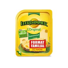 LEERDAMMER L'Original Fromage nature en tranche  20 tranches  450g