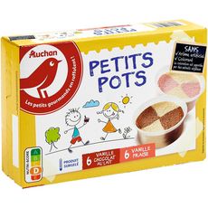 Auchan Mini Pot Glace Vanille Chocolat Et Vanille Fraise 12 Pieces 7g Pas Cher A Prix Auchan