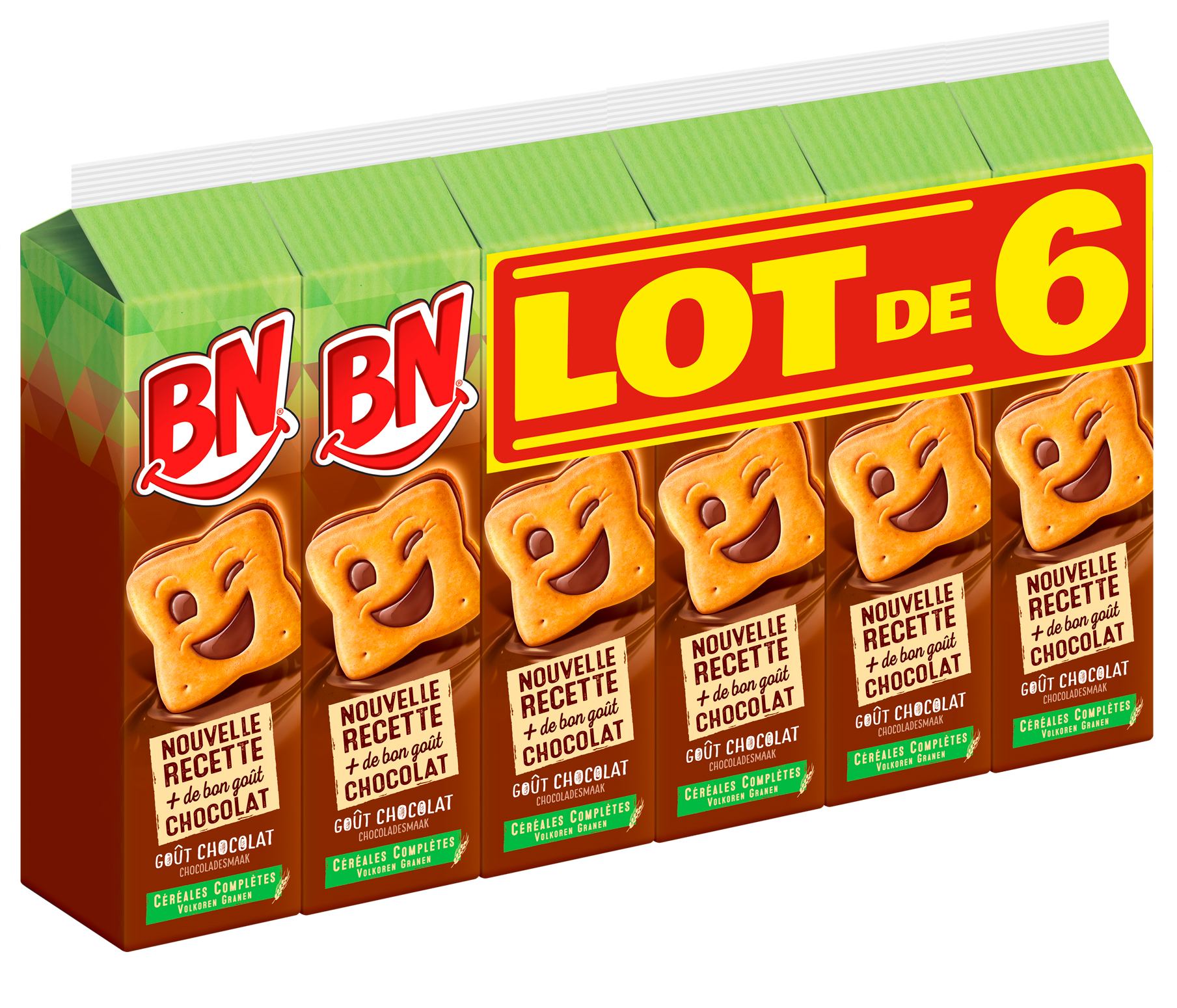 BN Biscuit au chocolat Lot de 6 1,710kg pas cher 