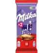 MILKA Tablette de chocolat au lait au biscuit Lu 2 pièce 174g