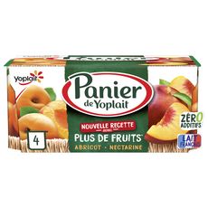PANIER DE YOPLAIT Yaourts aux abricots et la nectarine 4x130g