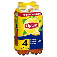 LIPTON Boisson à base de thé saveur citron citron vert 4x1,5l