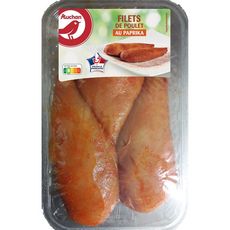 AUCHAN Filets de poulet au paprika 500g