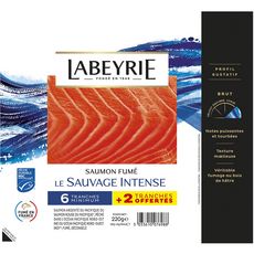 LABEYRIE Le Sauvage Intense Saumon fumé 6 tranches +2 offertes 220g