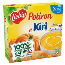 LIEBIG Soupe de potiron et Kiri 100% ingrédients naturels 2 personnes 2x30cl