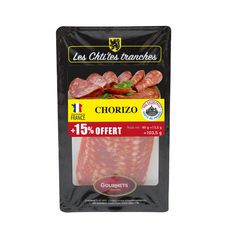 LES CHTI'TES TRANCHES Chorizo 90g +15% offert