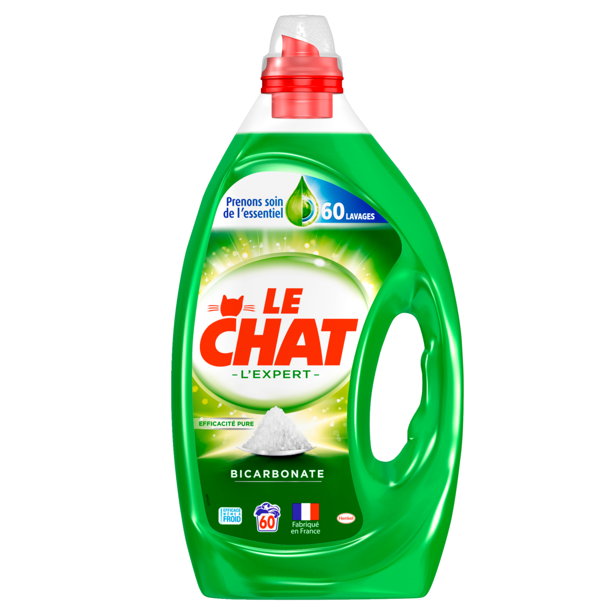 Le Chat Lessive Liquide Au Bicarbonate 60 Lavages 3l Pas Cher A Prix Auchan