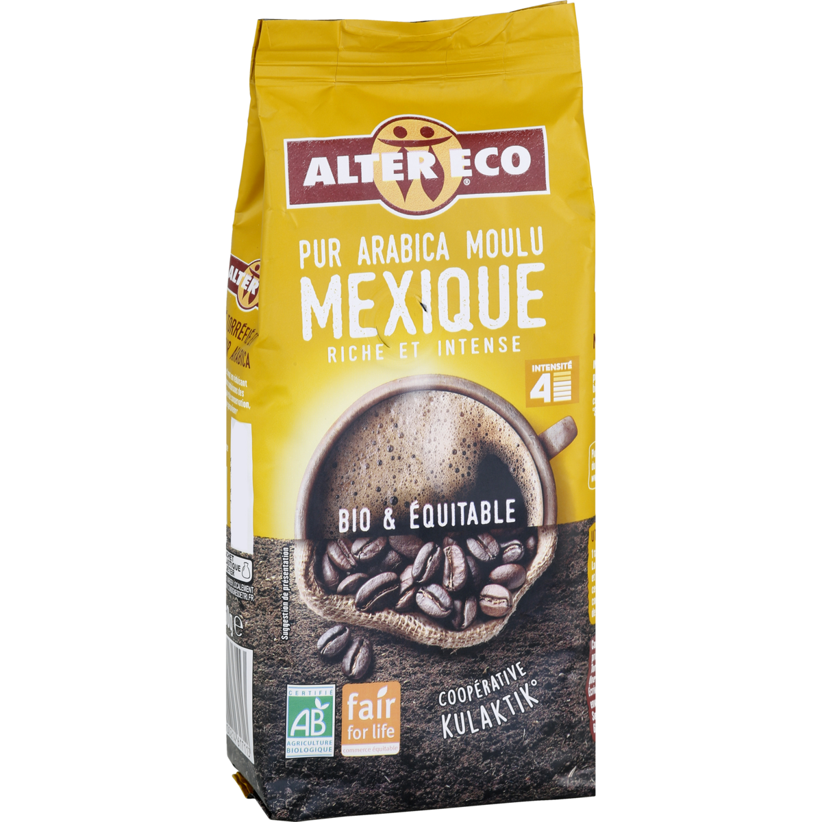 ALTER ECO Café moulu bio équitable Mexique pur arabica 260g pas cher à ...