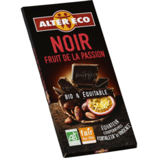 ALTER ECO Tablette de chocolat noir et fruits de la passion bio et équitable Equateur 1 pièce 100g
