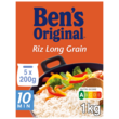 BEN'S ORIGINAL Riz long grain cuisson rapide 10 minutes sachets cuisson 5x200g 1kg