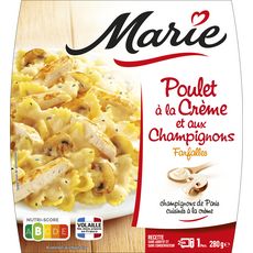 MARIE Poulet à la crème et aux champignons sans couverts 1 portion 280g