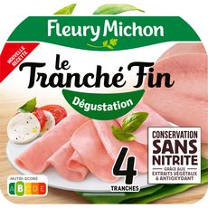FLEURY MICHON Jambon blanc dégustation sans couenne 4 tranches 120g