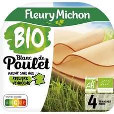 FLEURY MICHON Blanc de poulet Bio  4 tranches 120g