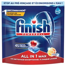 FINISH Powerball tablettes lave-vaisselle film hydrosoluble 45 lavages 45 tablettes