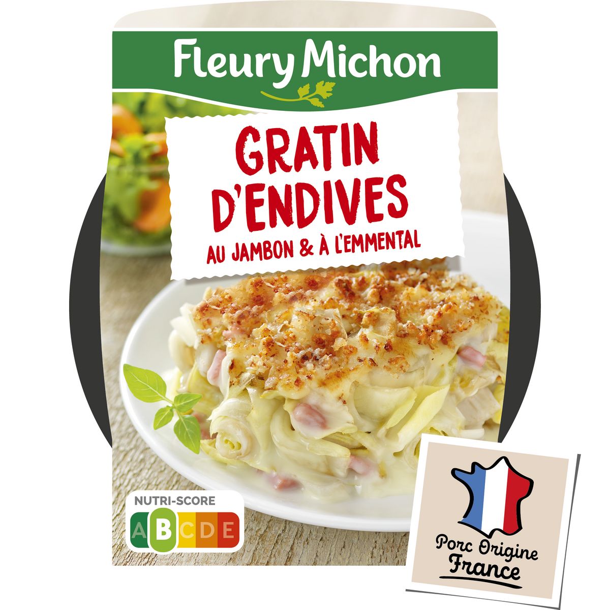 FLEURY MICHON Gratin d'endives au jambon sans couverts 1 portion 280g