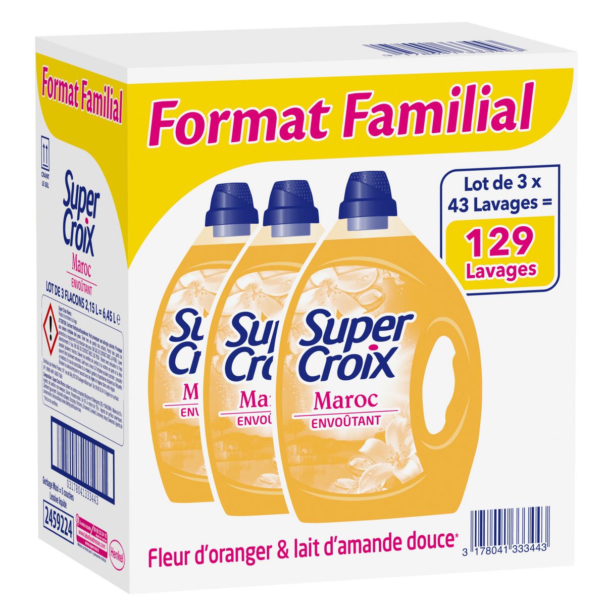 Consommables Lave-linge SUPER CROIX Lessive liquide Maroc 3L moins cher