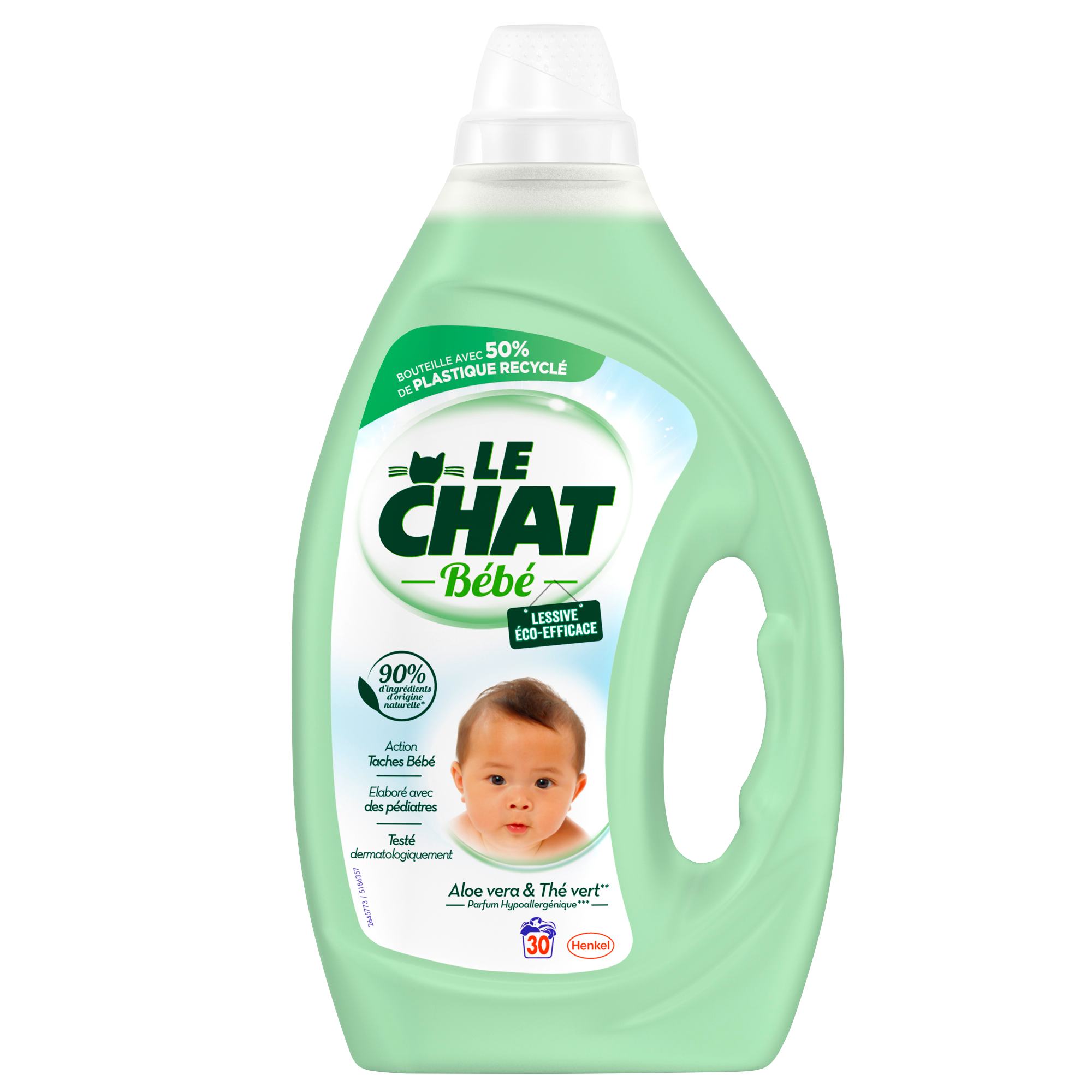 LE CHAT lessive liquide Bébé 1,5L 25 d. *25 doses*Concentré, dose moyenne:  60 ml *Lessive universelle - JACADDY