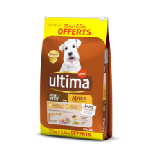 ULTIMA Mini adulte croquettes pour chien 7,5kg + 2,5kg offerts