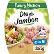FLEURY MICHON Dés de jambon -25% de sel 2x75g