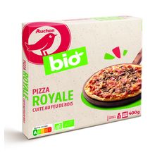 AUCHAN BIO Pizza royale cuite au feu de bois 400g