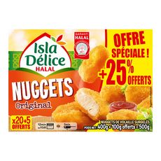 ISLA DELICE Nuggets 20 pièces +5 offert 500g