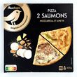 AUCHAN GOURMET Pizza aux 2 saumons mozzarella et aneth 400g