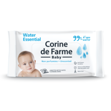 CORINE DE FARME Lingettes Water Essential non parfumées 56 lingettes