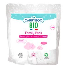 CARRYBOO BIO Cotons rectangles bio family pads 180 cotons
