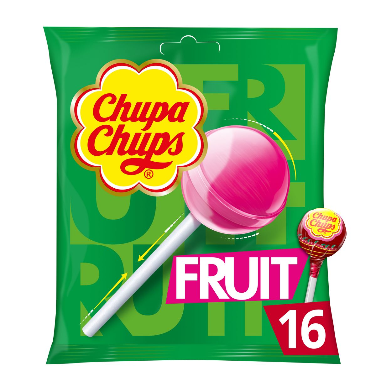 Chupa Chups Sucettes Aux Fruits 16 Sucettes 192g Pas Cher A Prix Auchan