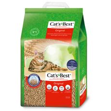 CAT'S BEST Litière végétale agglomérante à base de bois jetable aux toilettes 8.6kg