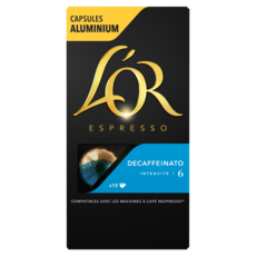 L'OR Capsules de café décaféiné compatibles Nespresso 10 capsules 52g