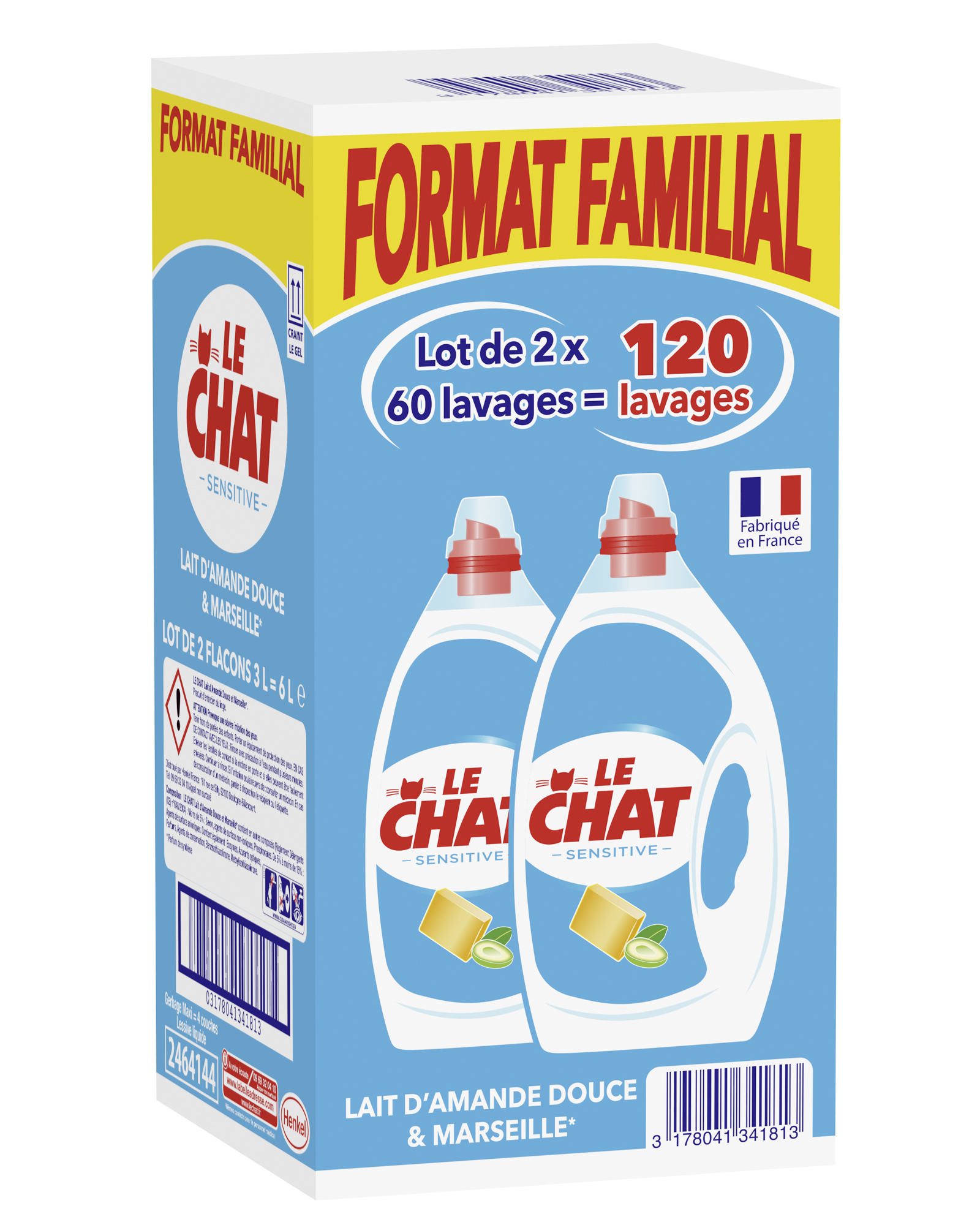 LE CHAT Le Chat Lessive liquide sensitive format familial 180