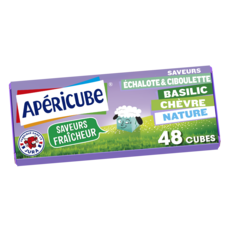APERICUBE Cubes de fromage apéritif Nature & Saveurs Fraicheurs 48 cubes 250g