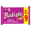 BALISTO Barres chocolatées goût fruits des bois 2x9 barres 333g