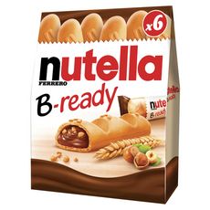 NUTELLA B-Ready gaufrettes fourrées de pâte à tartiner 6 biscuits 130g