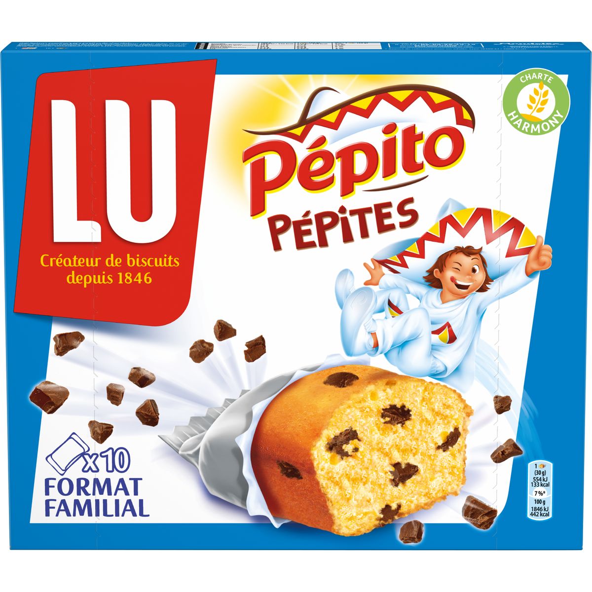 Pepito Gateau Moelleux Aux Pepites De Chocolat Sachets Individuels 10 Gateaux 300g Pas Cher A Prix Auchan