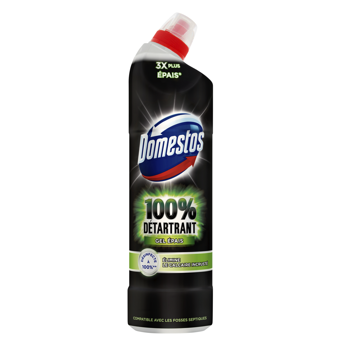 DOMESTOS Gel antibactérien WC 100% désinfectant original 1l pas cher 