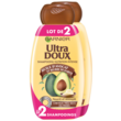 ULTRA DOUX Shampoing nutrition intense huile d'avocat et beurre de karité cheveux très secs ou frisés 2x250ml