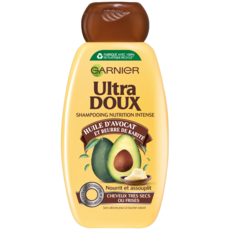 ULTRA DOUX Shampoing nutrition intense huile d'avocat et beurre de karité cheveux très secs ou frisés 250ml