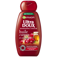 ULTRA DOUX Shampoing couleur huile d'argan et cranberry cheveux colorés ou méchés 250ml