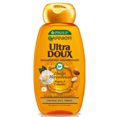 ULTRA DOUX Huiles Merveilleuses Shampoing nourrissant cheveux secs et ternes argan et camélia 250ml